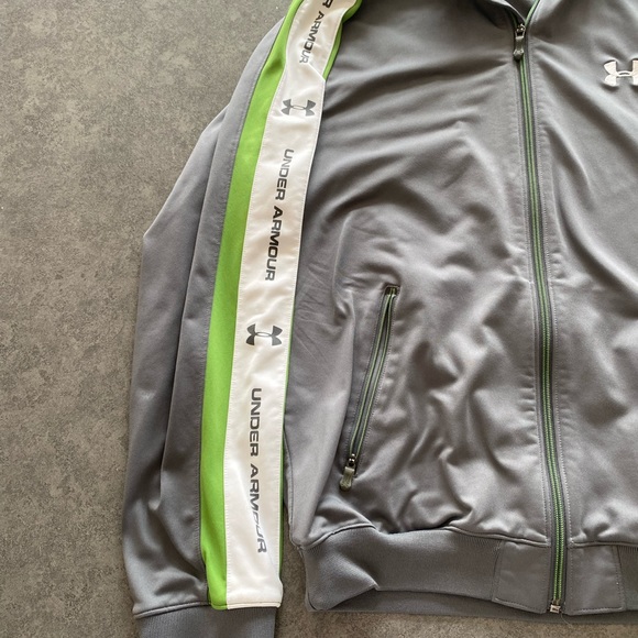 Under Armour full zip Medium MD loose jacket green gray - Picture 4 of 6